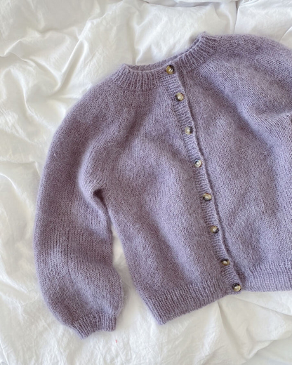 PetiteKnit Novice Cardigan Junior - Mohair Edition (ENG, KIDS) - lasten neuleohje englanniksi