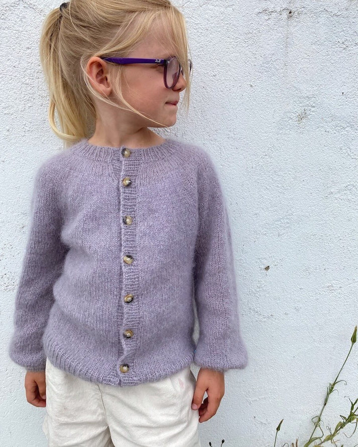 PetiteKnit Novice Cardigan Junior - Mohair Edition (ENG, KIDS) - lasten neuleohje englanniksi