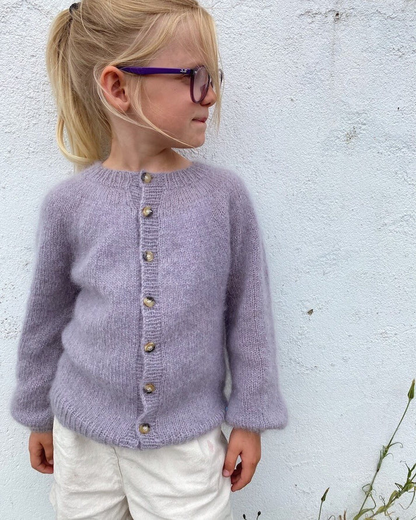 PetiteKnit Novice Cardigan Junior - Mohair Edition (ENG, KIDS) - lasten neuleohje englanniksi