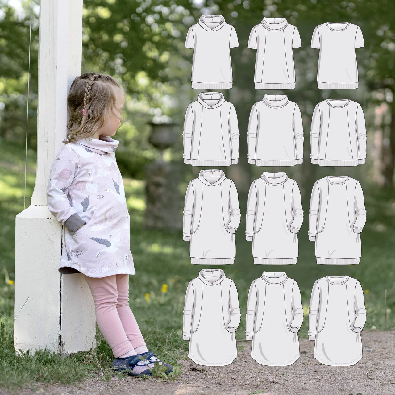 Onnistuva-ompelukaava: Mini Mukava -pusero ja tunikamekko