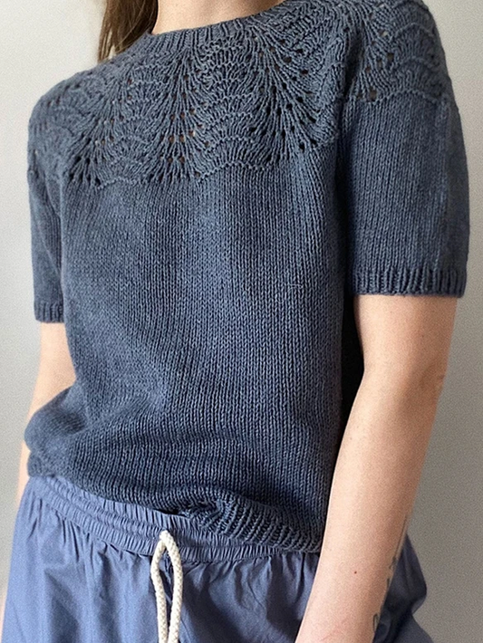 Le Knit Peacock Tee, englanninkielinen neuleohje