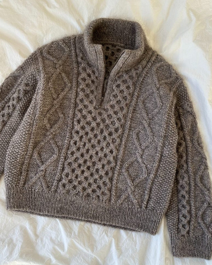 PetiteKnit Dagmar Zipper Sweater - Neulepaita - neuleohje suomeksi