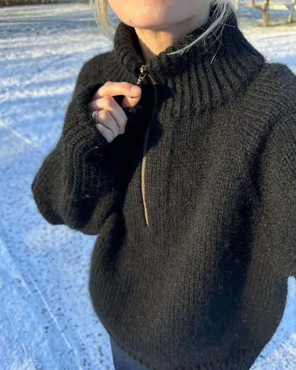 PetiteKnit Zipper Sweater (FI) - neuleohje suomeksi