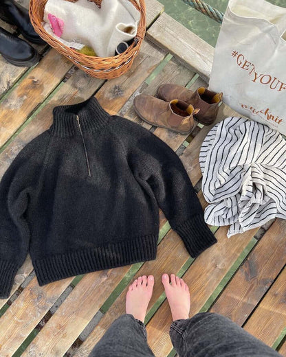 Tumma PetiteKnit Zipper Sweater tasona