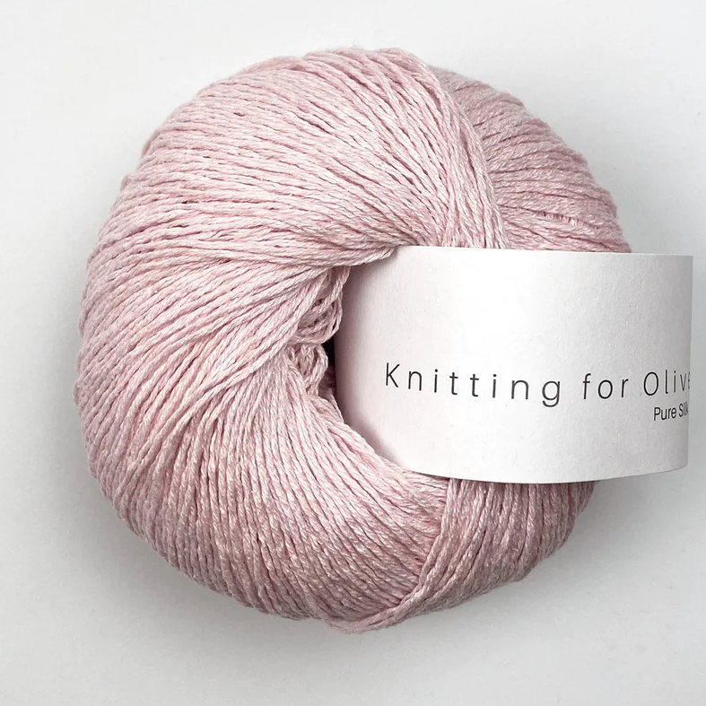 Knitting for Olive Pure Silk silkkilanka 
vaaleanpunaisena