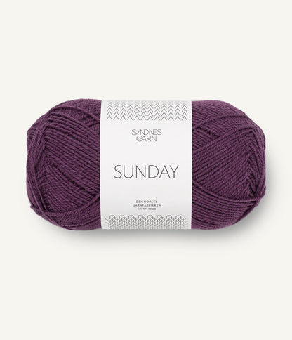 Sandnes Garn Sunday -lankakerä, Bjornebaersaft, 100 % merinovillaa ilman superwash-käsittelyä