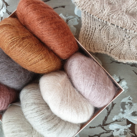 Knitting for Olive Soft Silk Mohair, luxurious blend of the finest Kid Mohair and Mulberry silk