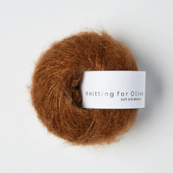 knitting for olive soft silk mohair dark cognac